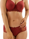 U1814 Elise Boyshort: MERLOT PATTERN