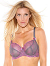 B2271 Nicole See-Thru: GRAPHITE FUCHSIA