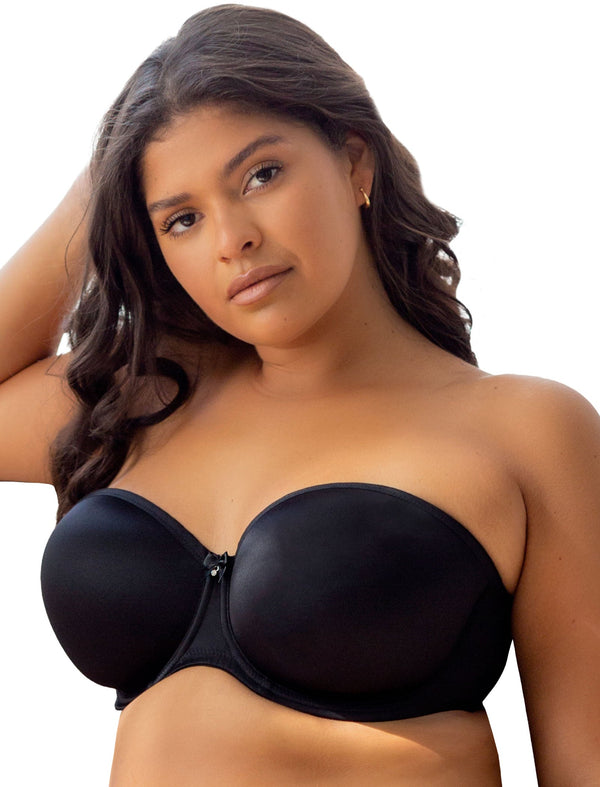 B1011 Felicia Strapless: BLACK